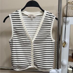 Atelier by Kirious Striped Knit Vest – Size S